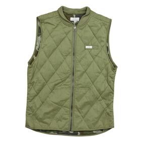 Ocean+ Coast Green Military Jacket Vest M Polyester Quilted Insulated